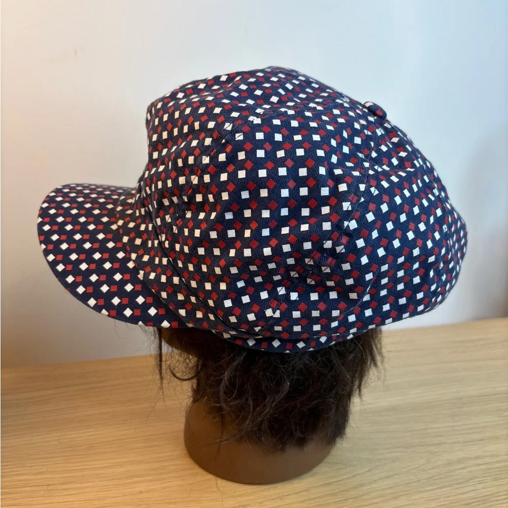 Navy “Kangol” Geometric Print Cadet Cap - RARE by Samuel L Jackson Golf‎ NWOT